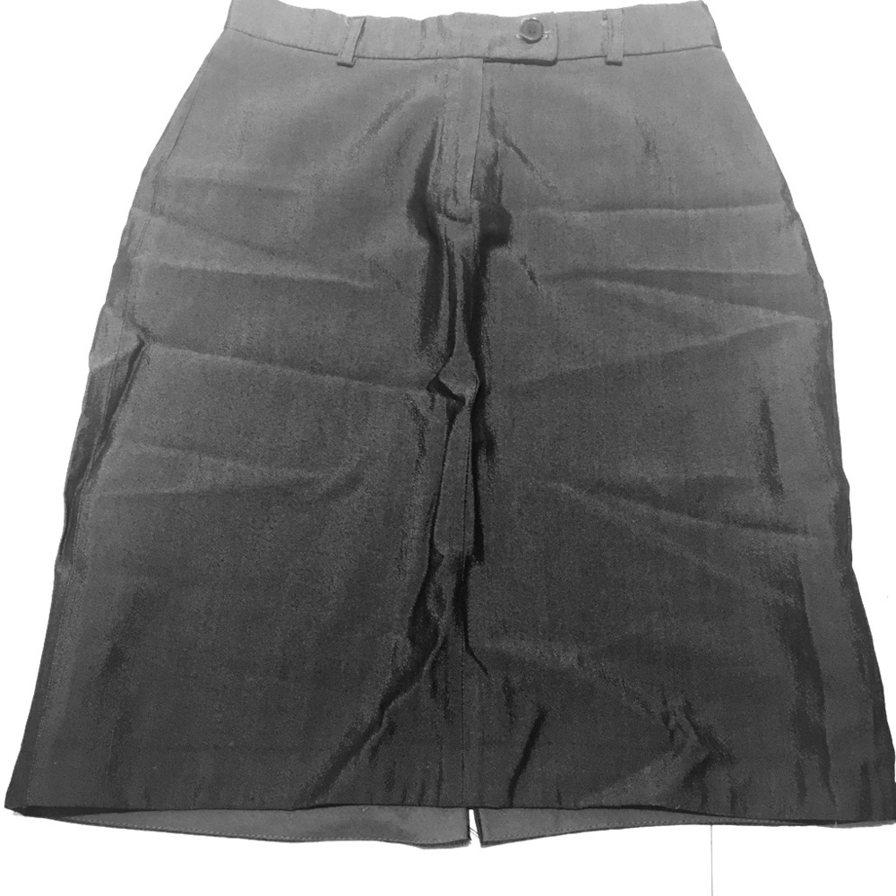 Dark gray, metallic color formal skirt